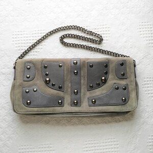 Leather Studded Shoulder Bag